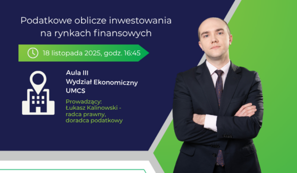 Klub Młodego Księgowego i Finansisty zaprasza na wykład